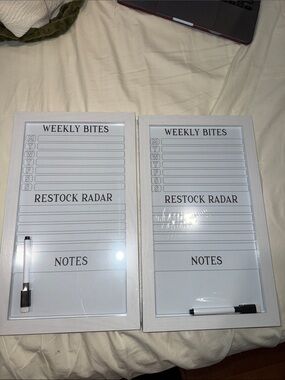 Set of 2 Meal prep white boards